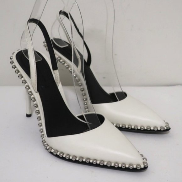 Alexander Wang Shoes - Alexander Wang Rina Pumps White Studded Size 35